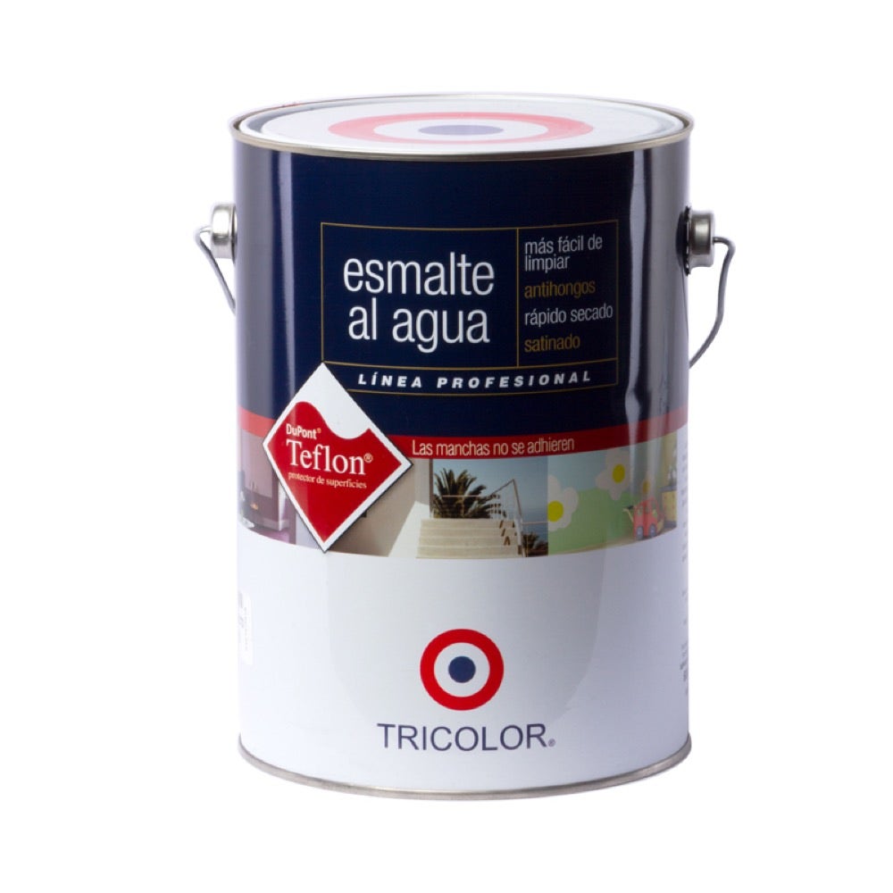 Tricolor Esmalte Al Agua Prof. Blanco Perf Gl