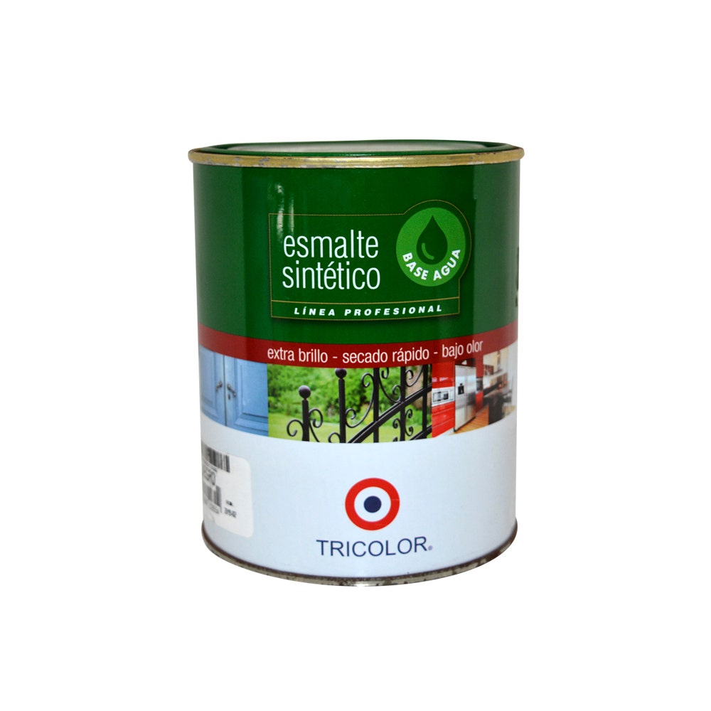Tricolor Esm Sintetico B/ Agua Negro 1/4 Gl