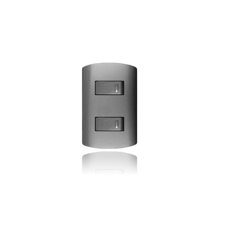 MEC INTERRUPTOR DOBLE 9/15 250V 16A NOIR PLACA