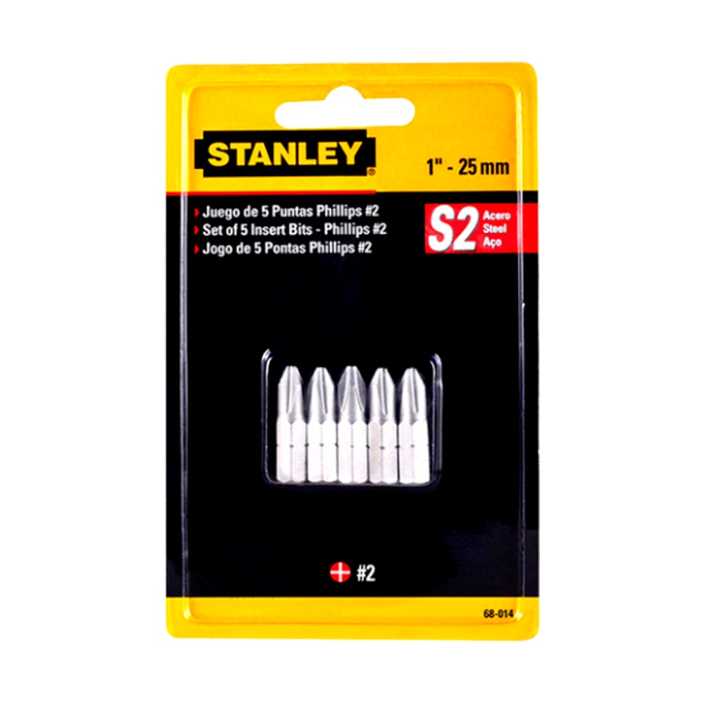 STANLEY JUEGO 5 PUNTAS PHILLIPS N 2 - 1" (68014)