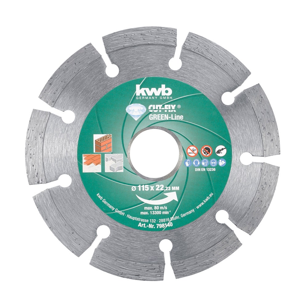 KWB DISCO DE CORTE DIAMANTADO 115X22 ZB SEGMENTADO