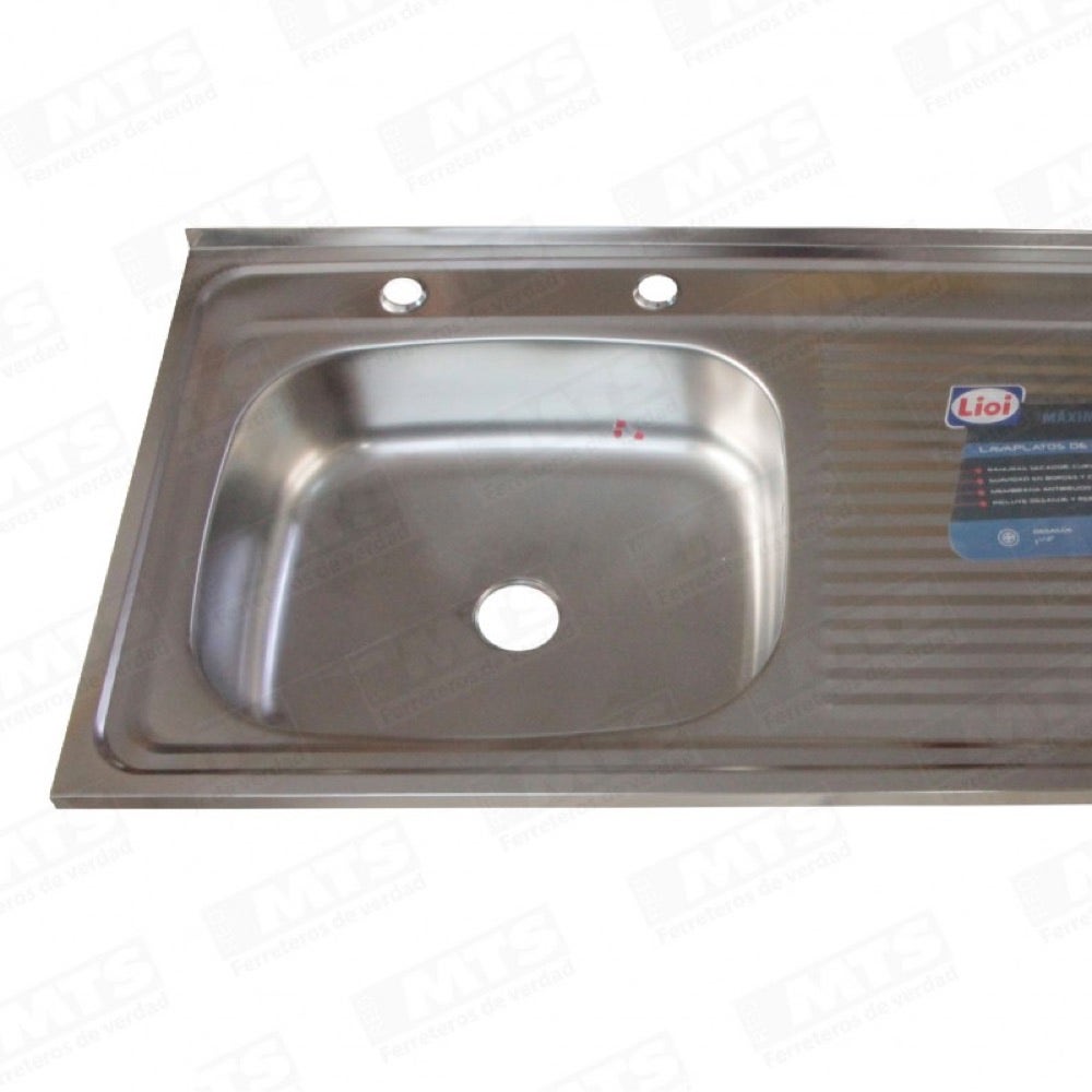 LAVAPLATOS INOX 1000X500 DER. C/DESAGUE
