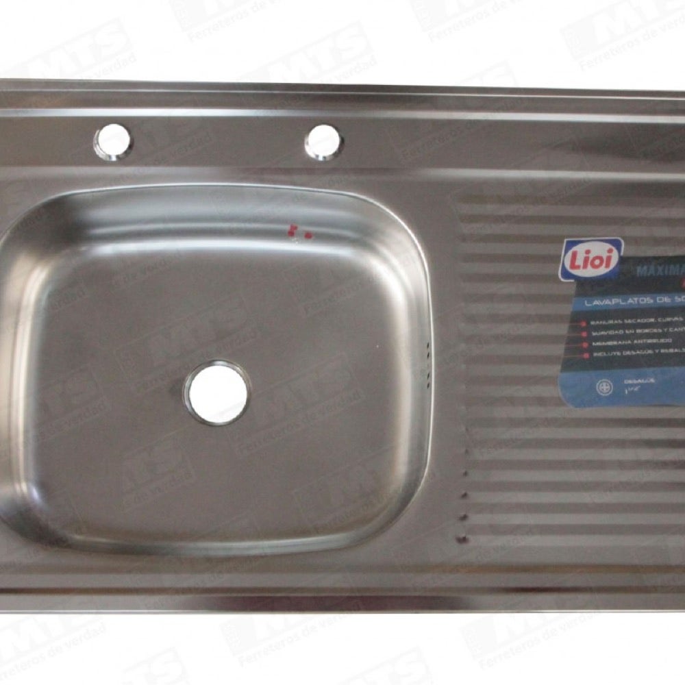 LAVAPLATOS INOX 1000X500 DER. C/DESAGUE