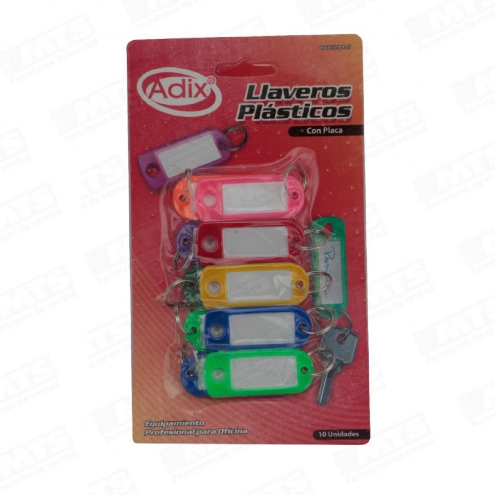 Llavero P/identificar Llaves 10 Und. Blister