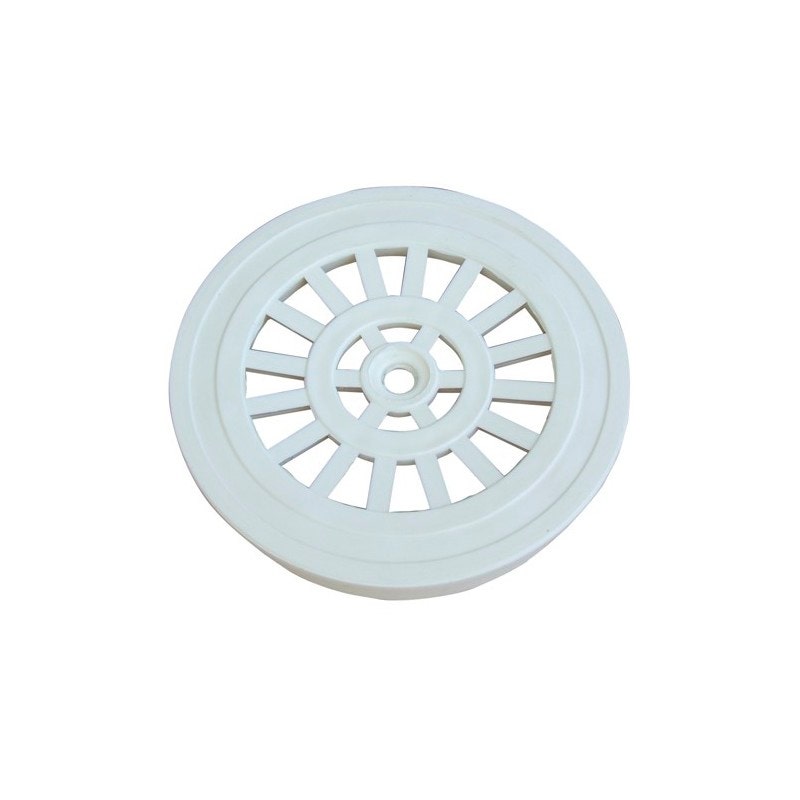 HOFFENS REJILLA PILETA 4 PUL. REDONDA BLANCO