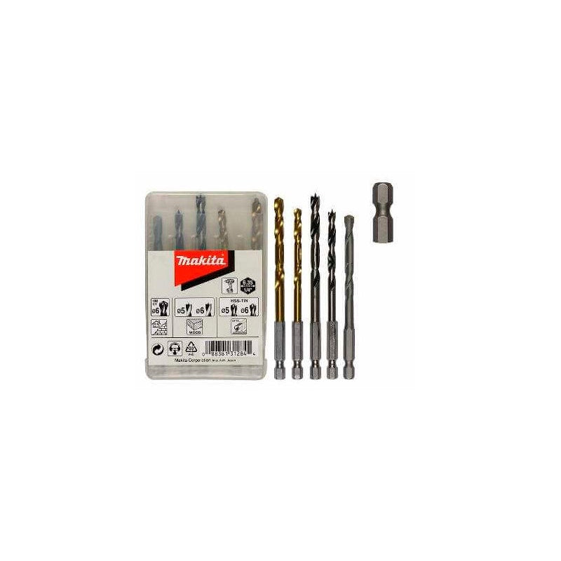MAKITA SET 5 BROCAS MADERA METAL CONCRETO