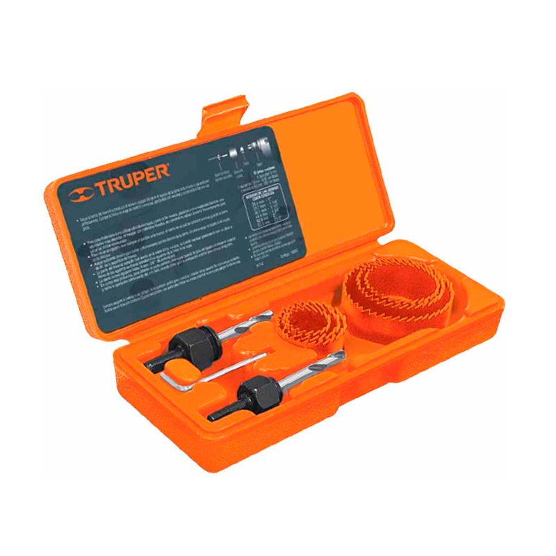 TRUPER JGO 15 PIEZAS SIERRA COPA P/MADERA