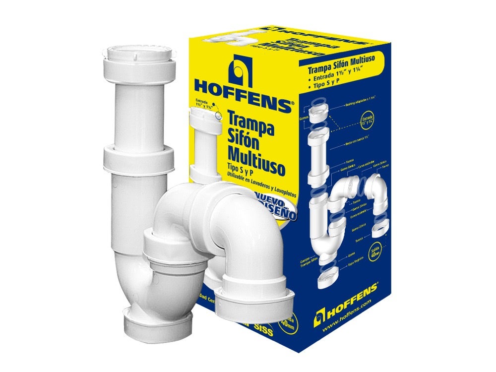 HOFFENS SIFON MULTIUSO TIPO S Y P 1 1/2 - 1 1/4