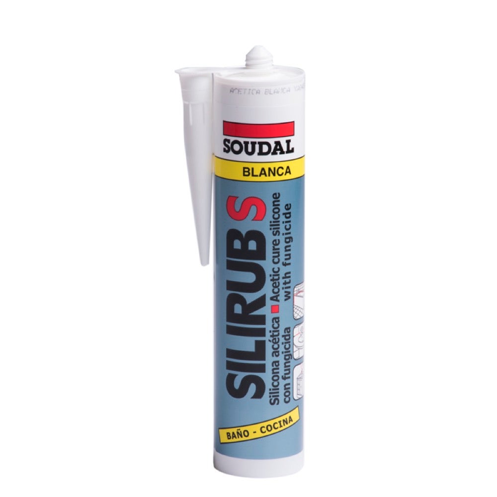 SOUDAL SILICONA BLANCA C/FUNGICIDA 280ML