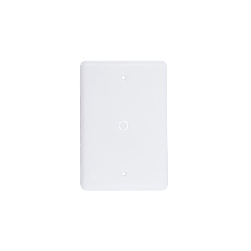 TAPA CIEGA C/SALIDA CABLE BLANCA